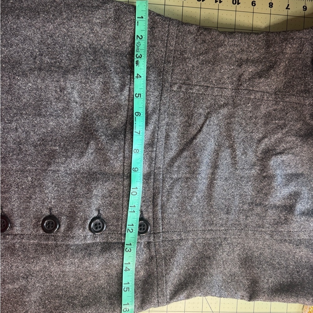 United Colors of Benetton Gray Tweed Workwear Dress Midi Career Chic Medium - Picture 8 of 12